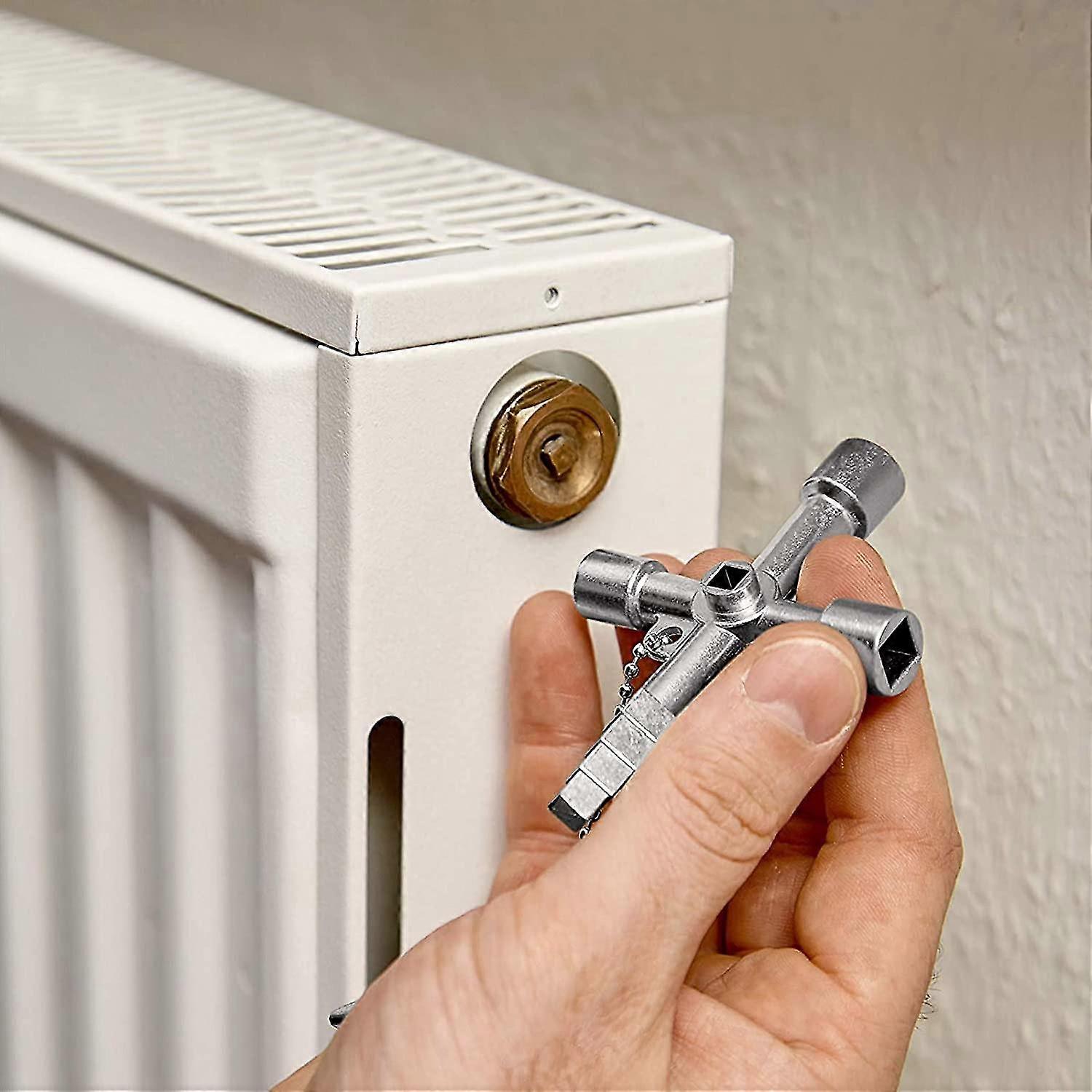 Cisea Tools 4 Way Wrench Square Triangle Wrench Universal Wrench Zinc Alloy Triangular Wrench Control Cabinet Key To Open Control Cabinet Panel Cabine - Image 4