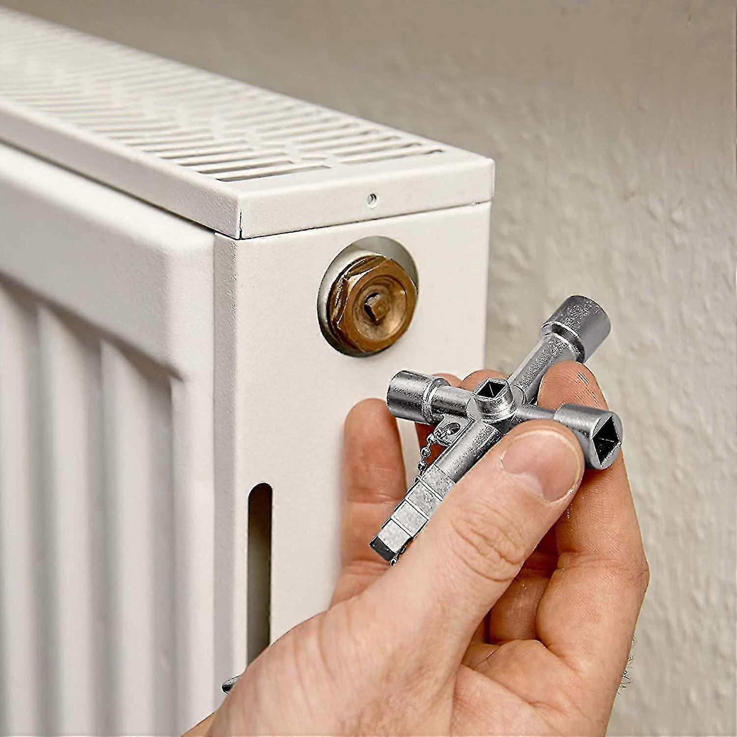 Cisea Tools 4 Way Wrench Square Triangle Wrench Universal Wrench Zinc Alloy Triangular Wrench Control Cabinet Key To Open Control Cabinet Panel Cabine - Image 4