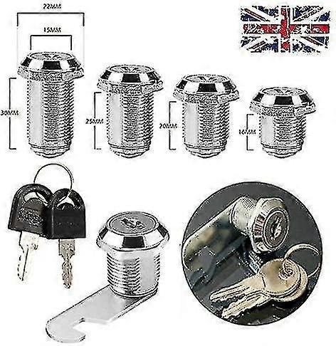 25mm Cam Lock Key Cabinet Lock Cabinet Lock Drawer Kitchen Cabinet Two Keys - Image 2