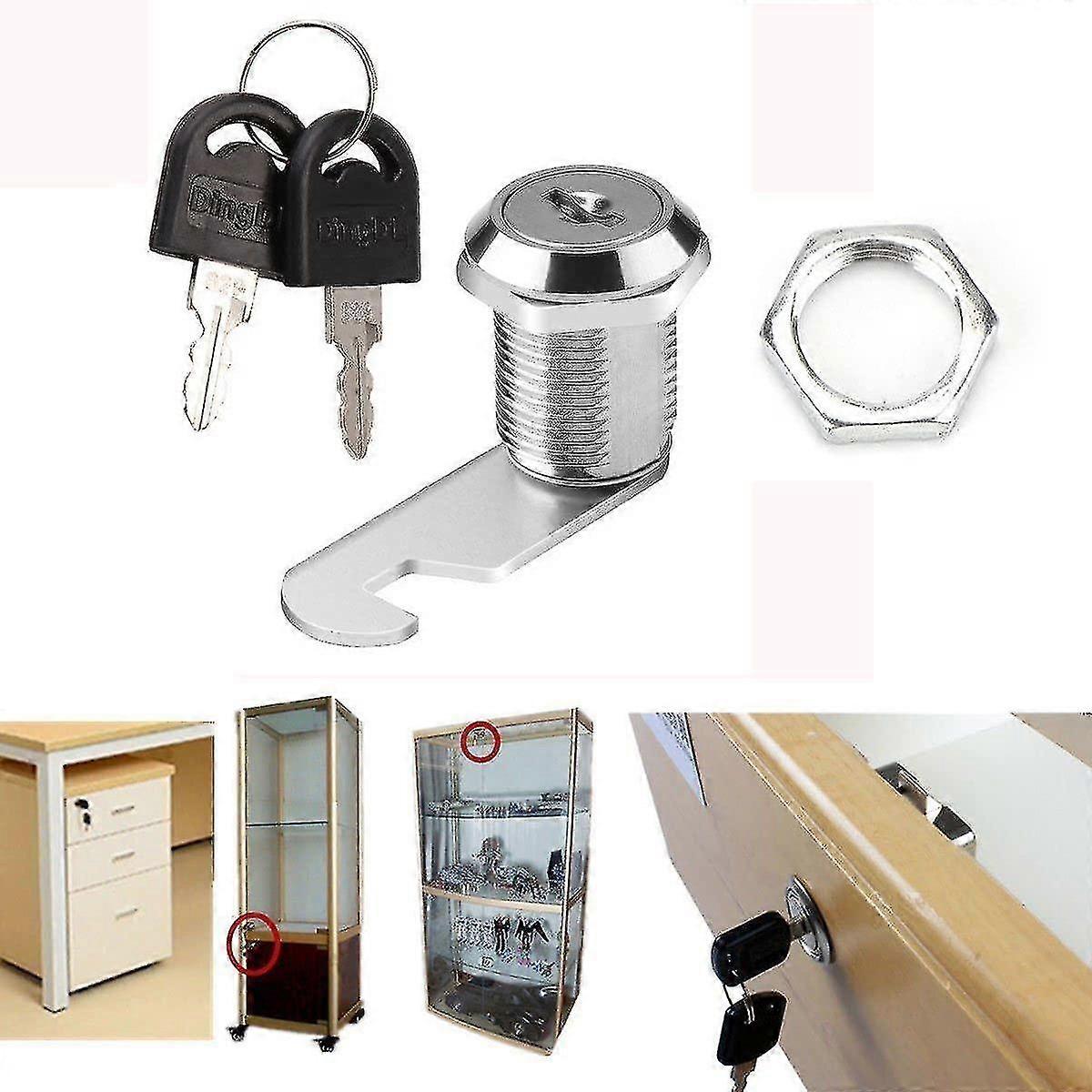 25mm Cam Lock Key Cabinet Lock Cabinet Lock Drawer Kitchen Cabinet Two Keys - Image 3
