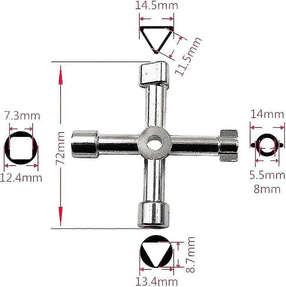 Plumbers Multi-function Cross Key Control Cupboard Key Universal Cross Switch Key Control For Train Electric Elevator - Image 5
