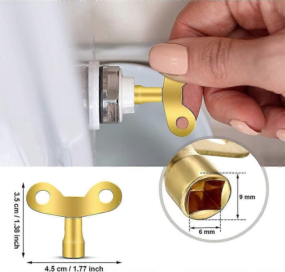 2pcs Radiator Bleed Key Cabinet Key Electric Water Gas Meter Box Opening Key 6mm - Image 2