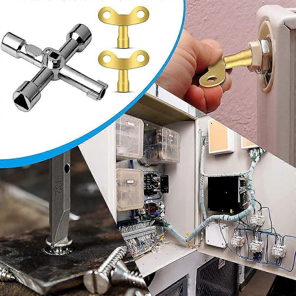 2pcs Radiator Bleed Key Cabinet Key Electric Water Gas Meter Box Opening Key 6mm - Image 3