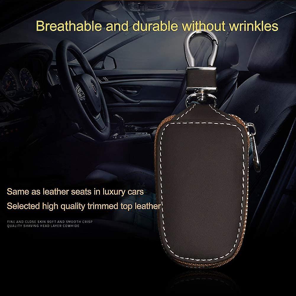 Pu Leather Keychain. Universal Car Key Cover Key Bag Key Protective Car Key Case - Image 4