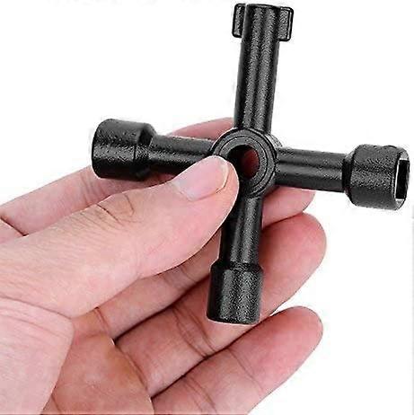 Universal Cross Key,4 Ways Universal Triangle Key Wrench Square Plumber Keys - Image 3