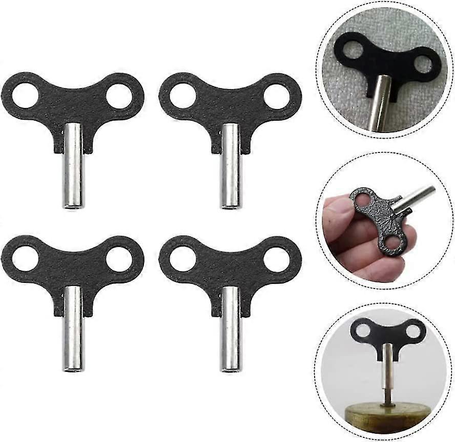 Nd Up Clock Key Mechanical Clock Key Universal Clock Key Tool (black) (4pcs) - Image 5