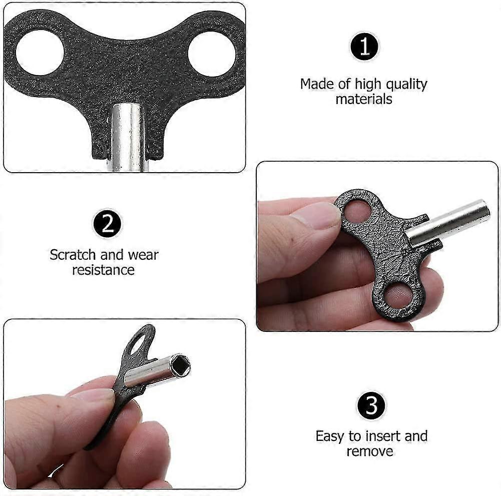 Nd Up Clock Key Mechanical Clock Key Universal Clock Key Tool (black) (4pcs) - Image 3