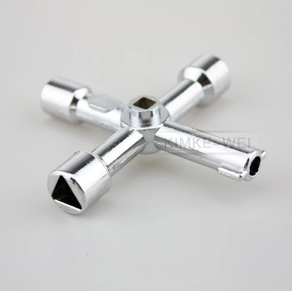 Clé Croix Universelle pour Train Armoire Électrique Ascenseur Triangle Carré Neuf - Image 1