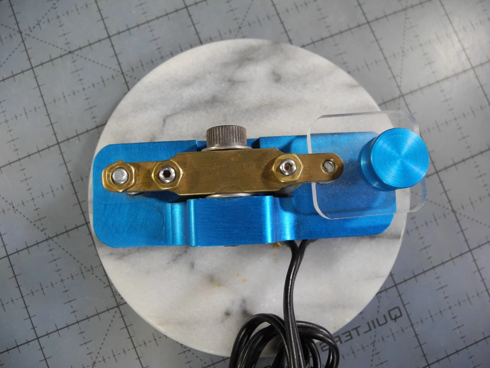 Clé radio amateur Morse clé droite bleue QRP POTA SOTA jamais bel état ! Navire USA ! - Image 8