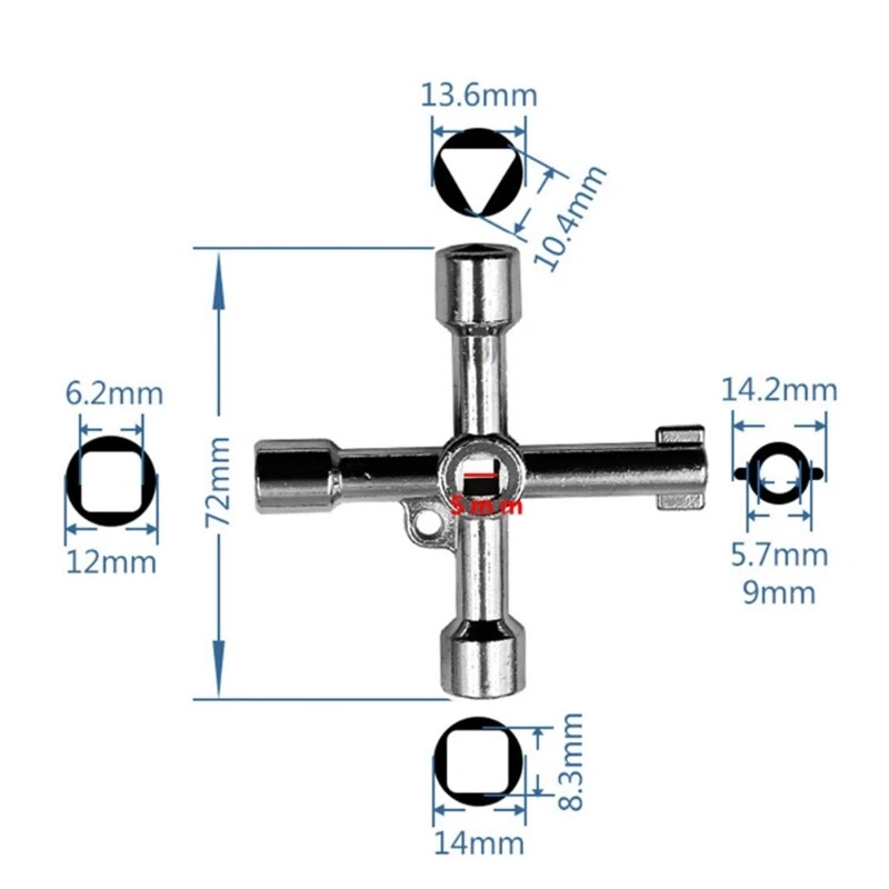 4 Way Key Multi-Functional Utilities Key Wrench Universal Key for Electric  | eBay - Image 6