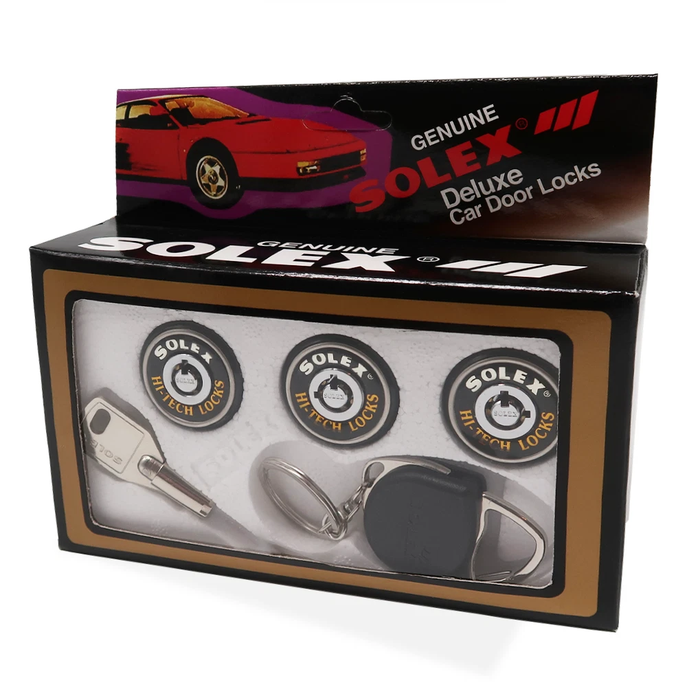 Serrures de sécurité Solex 3 portes antivol clé ronde HI-TECH (universelles) - Image 1