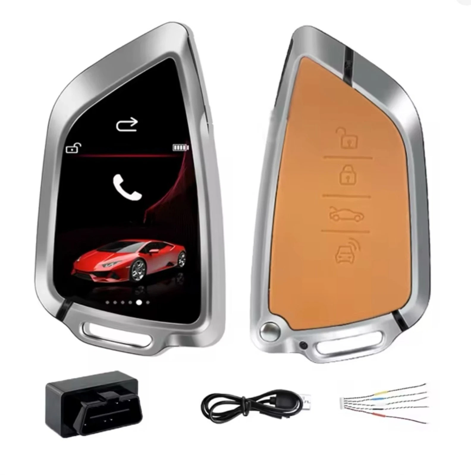 Smart LCD Clé de Voiture Écran Tactile PKE Kit d'Entrée Sans Clé Adaptateur OBD Universel Fob - Image 1