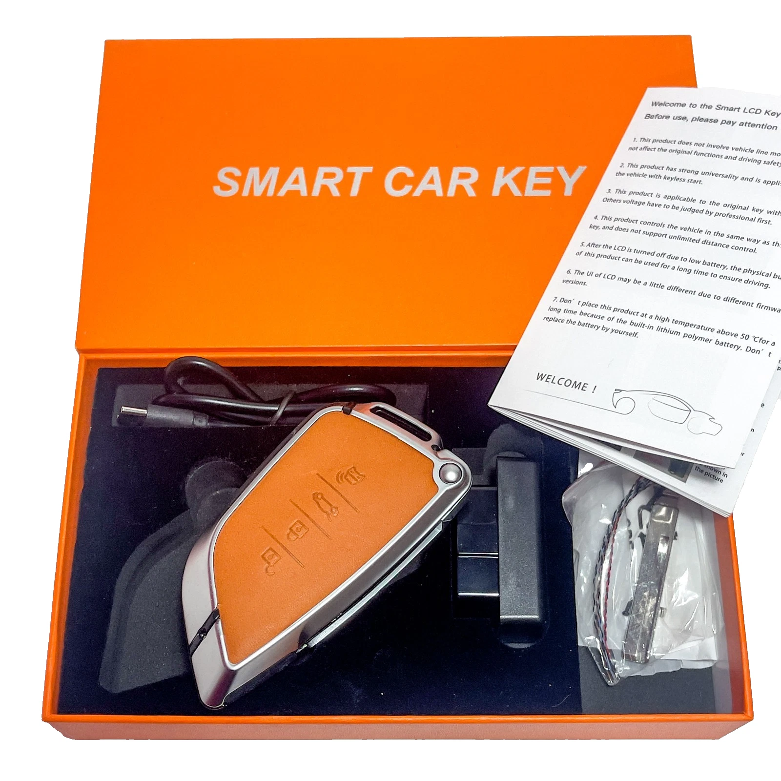 Smart LCD Clé de Voiture Écran Tactile PKE Kit d'Entrée Sans Clé Adaptateur OBD Universel Fob - Image 7