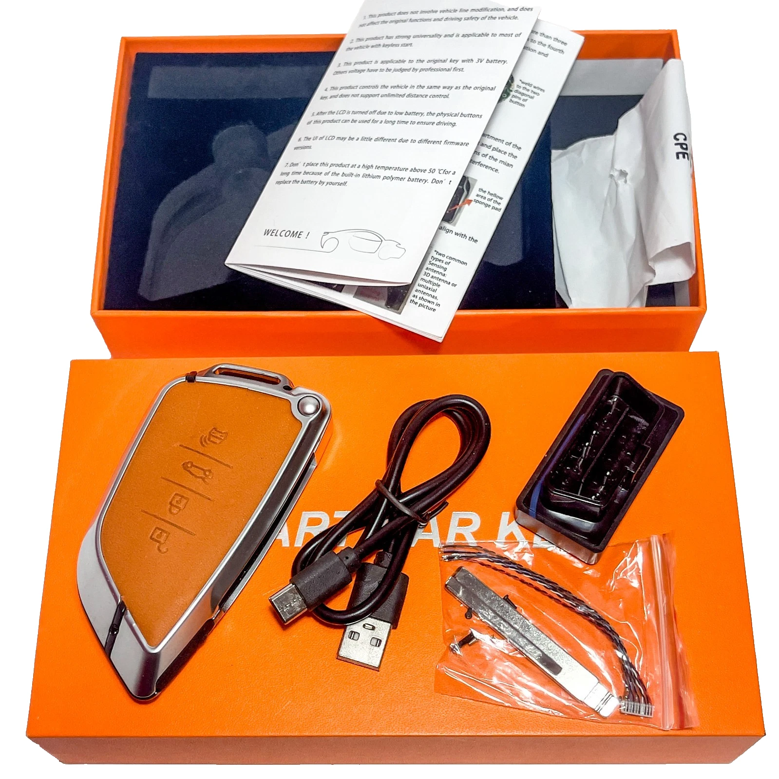 Smart LCD Clé de Voiture Écran Tactile PKE Kit d'Entrée Sans Clé Adaptateur OBD Universel Fob - Image 5