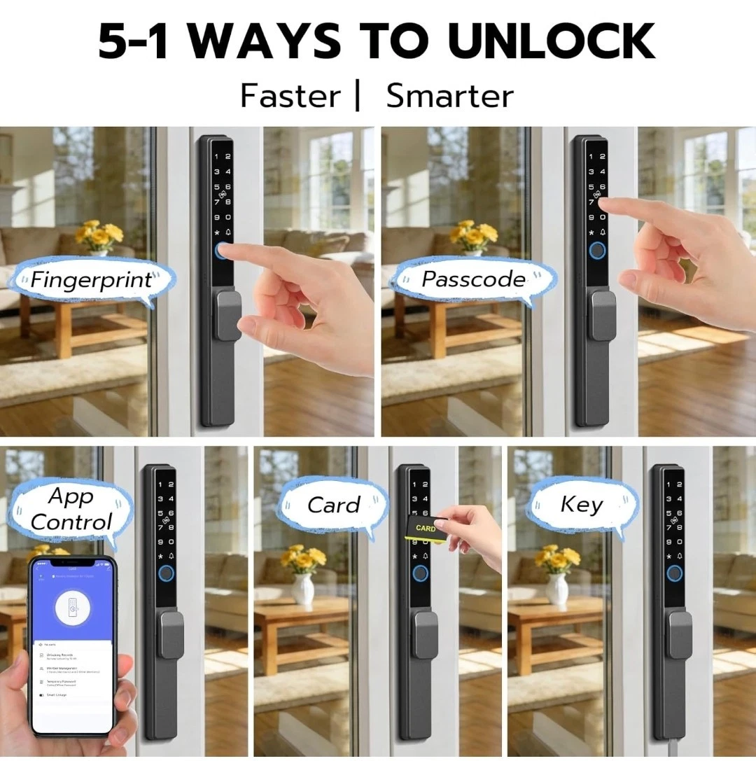 Serrure de porte coulissante, serrure de porte intelligente - Image 3