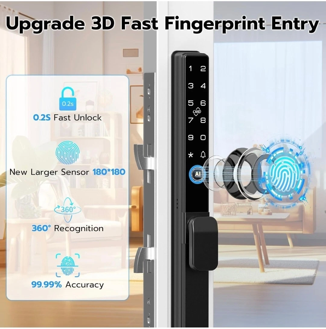 Serrure de porte coulissante, serrure de porte intelligente - Image 4