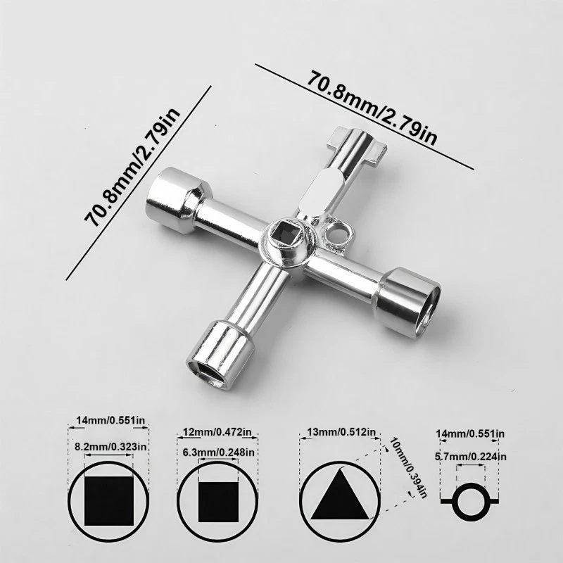 Professional Triangle Wrench Key Universal Triangular Key Tool Portable - Image 8