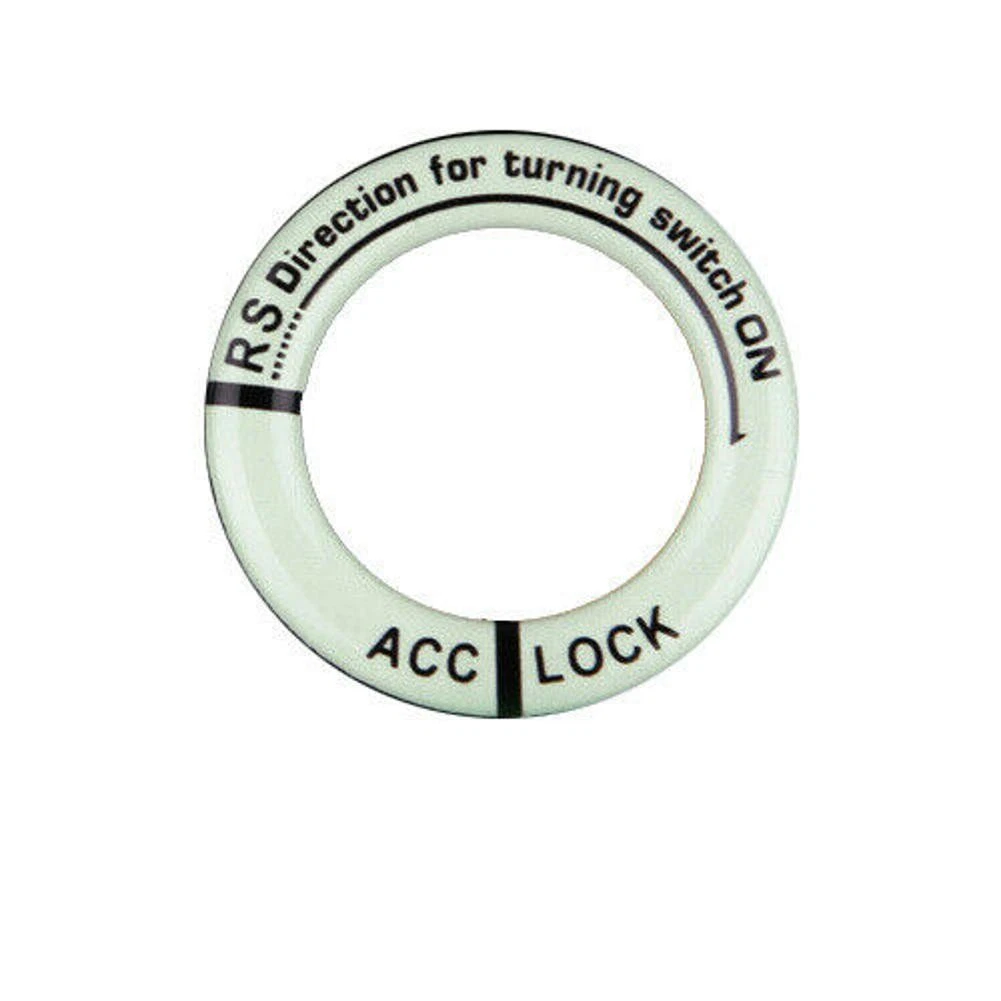 Universal Fit  Luminous Ignition Engine Start Cover Key Hole Ring Sticker Blue - Image 1