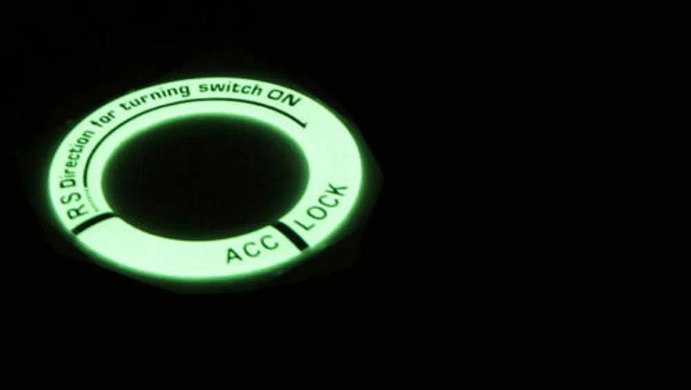 Universal Fit  Luminous Ignition Engine Start Cover Key Hole Ring Sticker Blue - Image 4