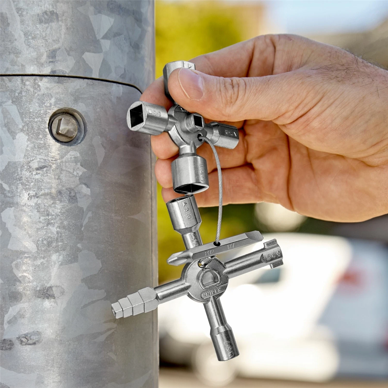 Knipex TwinKey Control Cabinet Service Multifunction Key Plumbing Engineer 92mm - Image 6