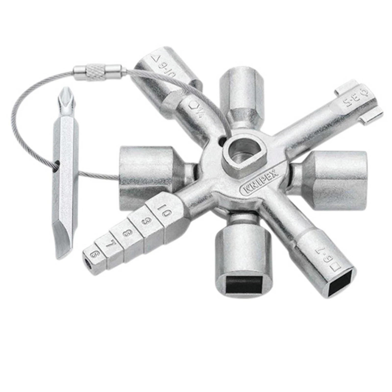 Knipex TwinKey Control Cabinet Key And Shut Off Systems 92mm 23608 - Image 1