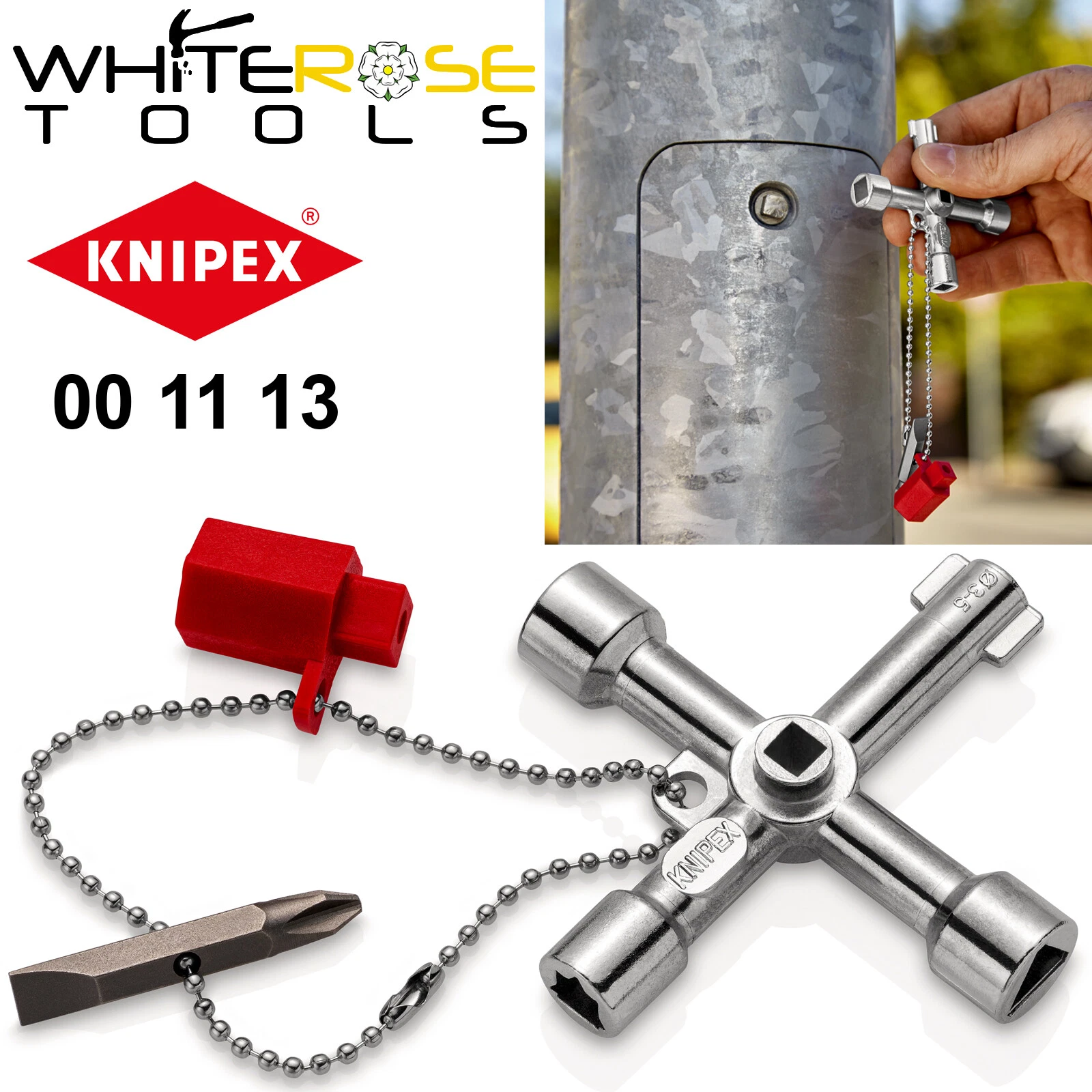 Knipex Control Cabinet Key Standard Cabinets Shut-Off Systems 76mm 00 11 03 - Image 1