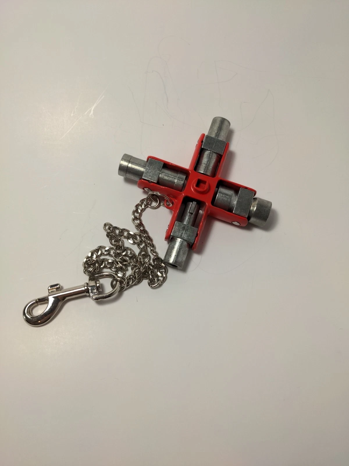 KNIPEX 00 11 06 Universal Control Cabinet Key, Red - Image 1