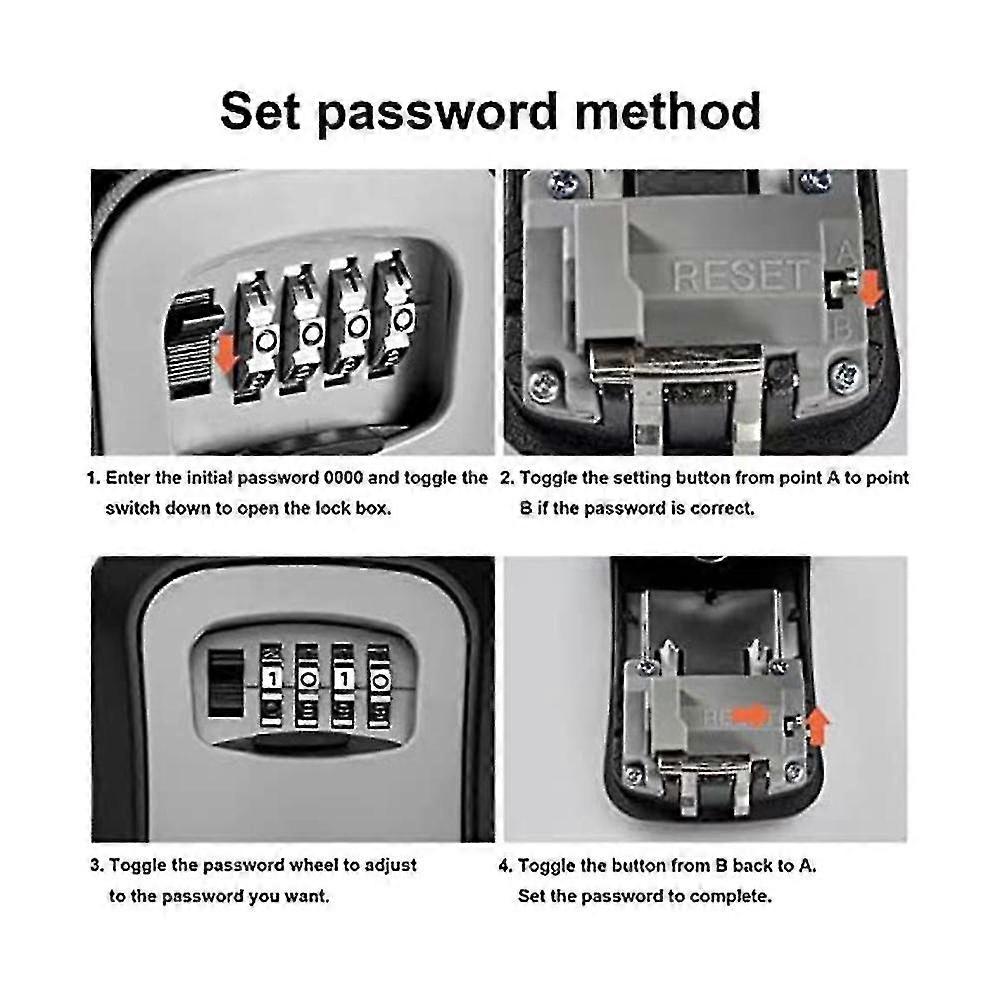 Key Box, Key Cabinet Izer, Metal Key Box, Mounted Key Stora B - Image 5