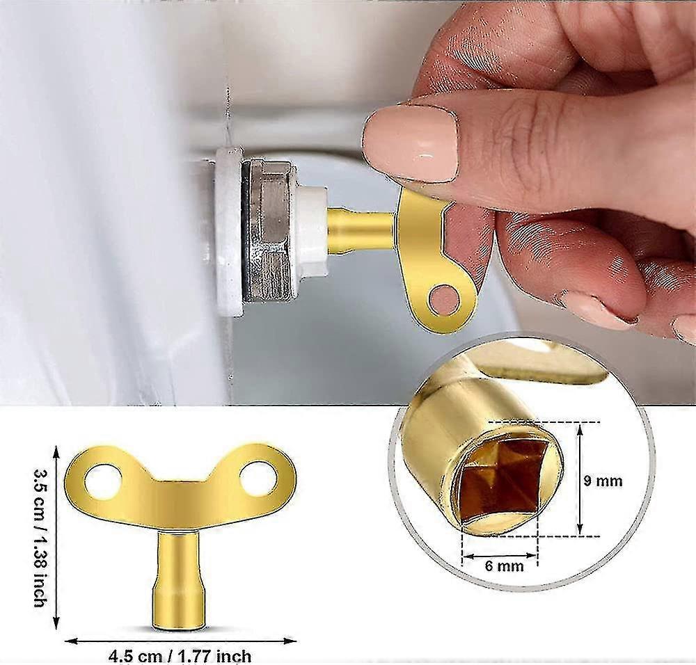 2pcs Radiator Bleed Key Cabinet Key Electric Water Gas Meter Box Opening Key 6mm - Image 2