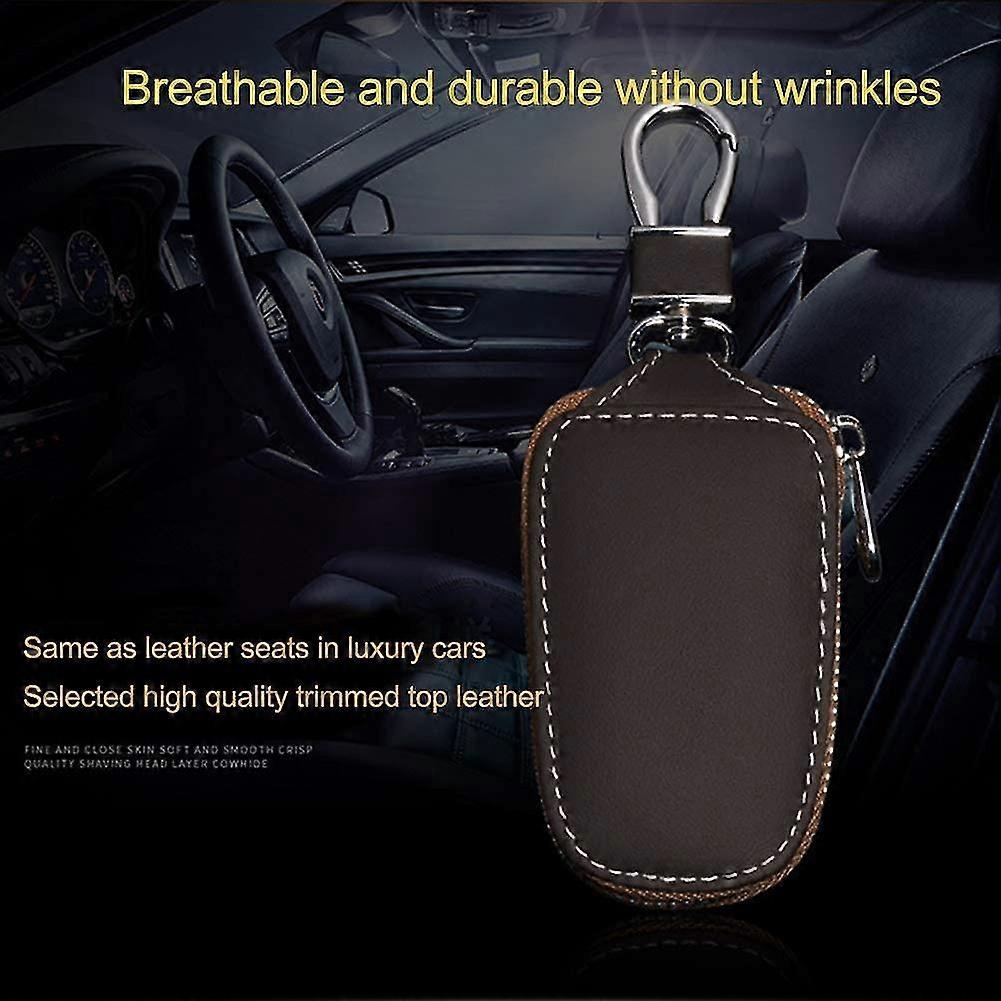 Pu Leather Keychain. Universal Car Key Cover Key Bag Key Protective Car Key Case - Image 4