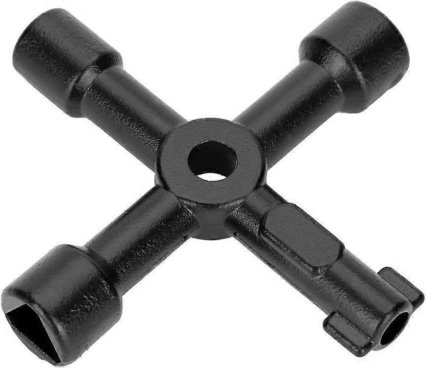 Universal Cross Key,4 Ways Universal Triangle Key Wrench Square Plumber Keys - Image 1