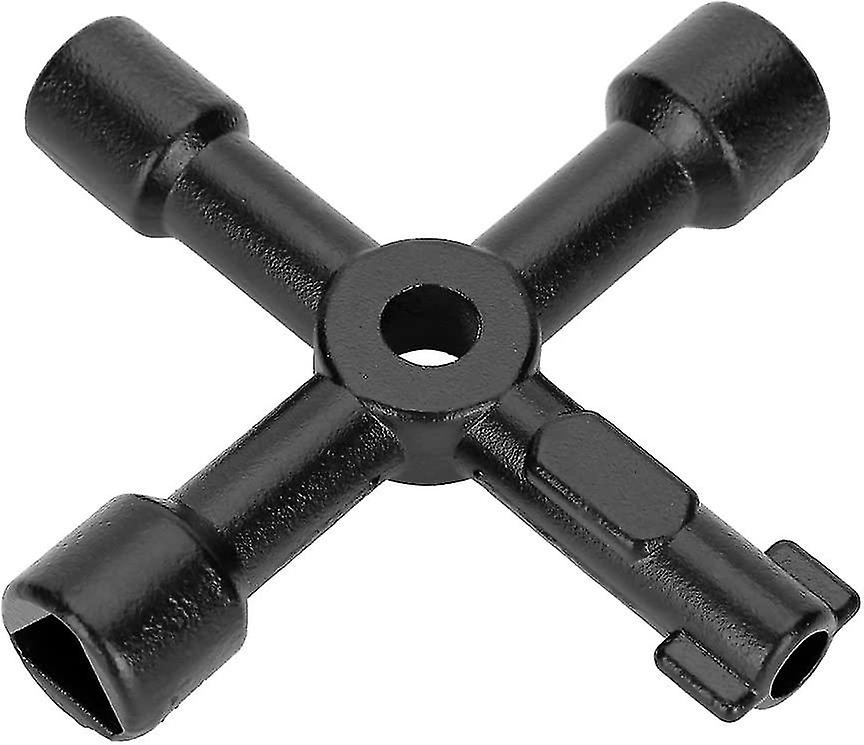 Universal Cross Key,4 Ways Universal Triangle Key Wrench Square Plumber Keys - Image 1