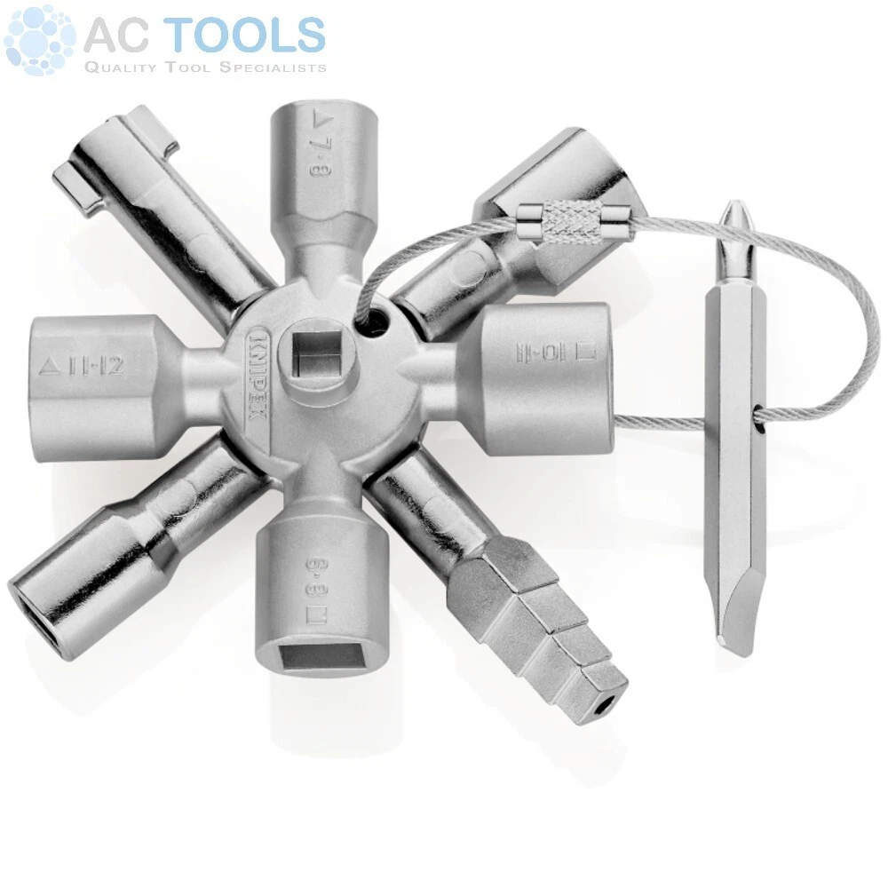 Knipex TwinKey Control Cabinet Key (Electrical, Plumbing, Switchboards) - 001101 - Image 1