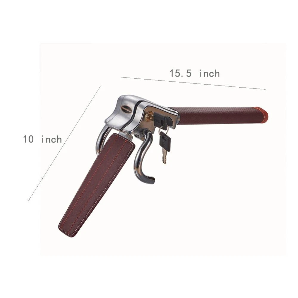 Universal Vehicle Car Steering Wheel Lock Anti-Theft Devices w/ 2 Keys Safety / - Image 4