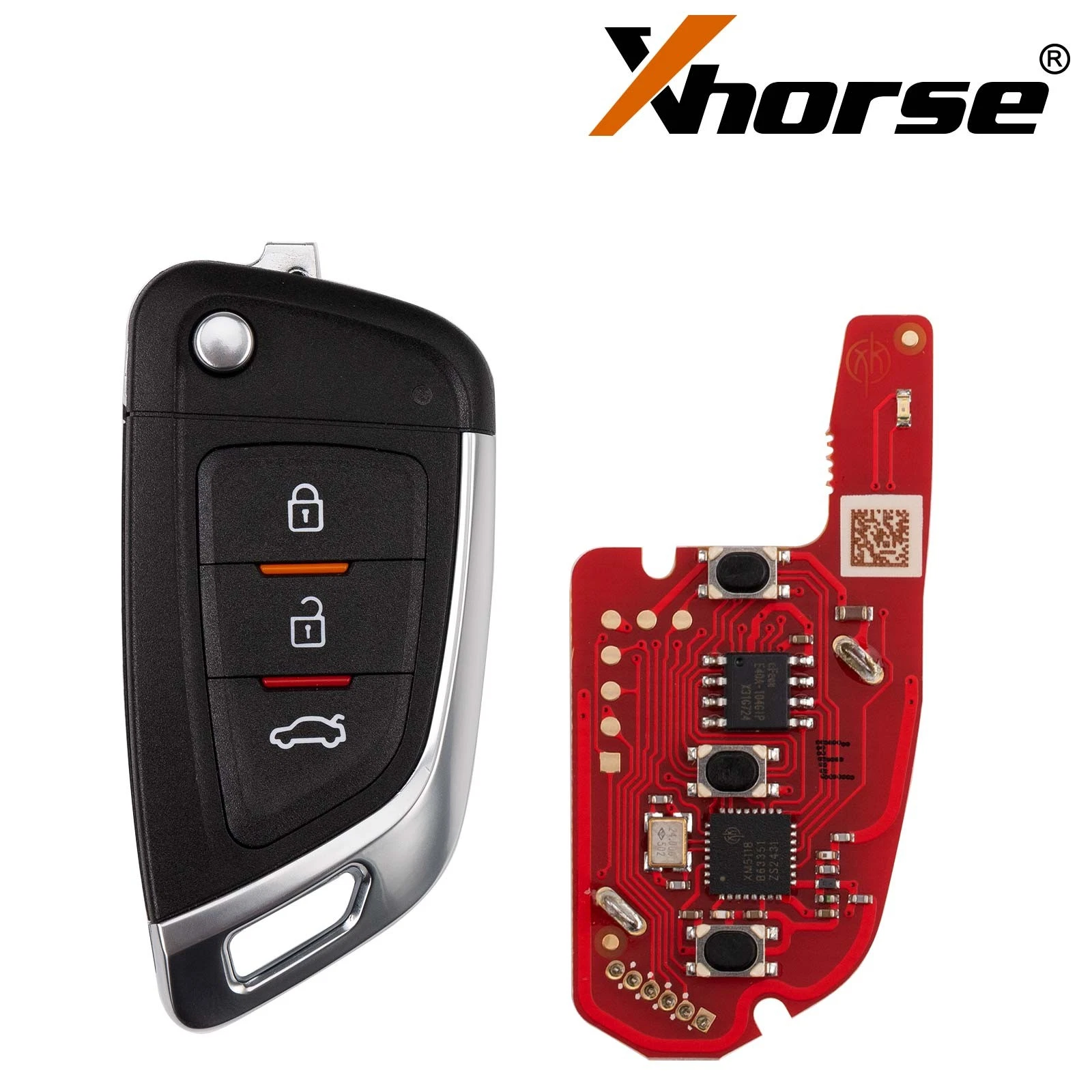 5x XHORSE Clé Télécommande Universelle Filaire pour Couteau Style 3 Boutons pour Outil Clé VVDI - Image 1