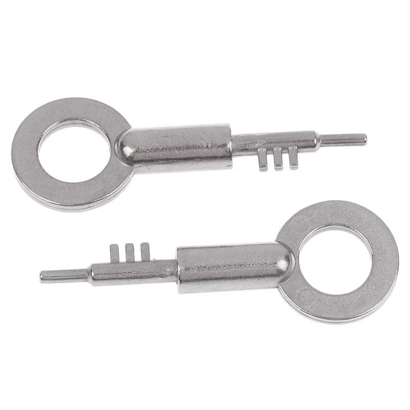 Clé de remplacement sécurité domestique en acier inoxydable serrure à 3 dents clé vierge universelle - Image 1