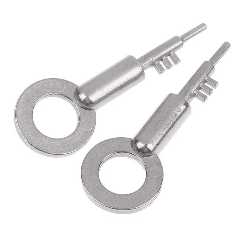 Clé de remplacement sécurité domestique en acier inoxydable serrure à 3 dents clé vierge universelle - Image 2