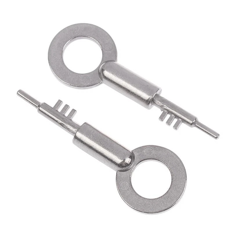 Clé de remplacement sécurité domestique en acier inoxydable serrure à 3 dents clé vierge universelle - Image 8