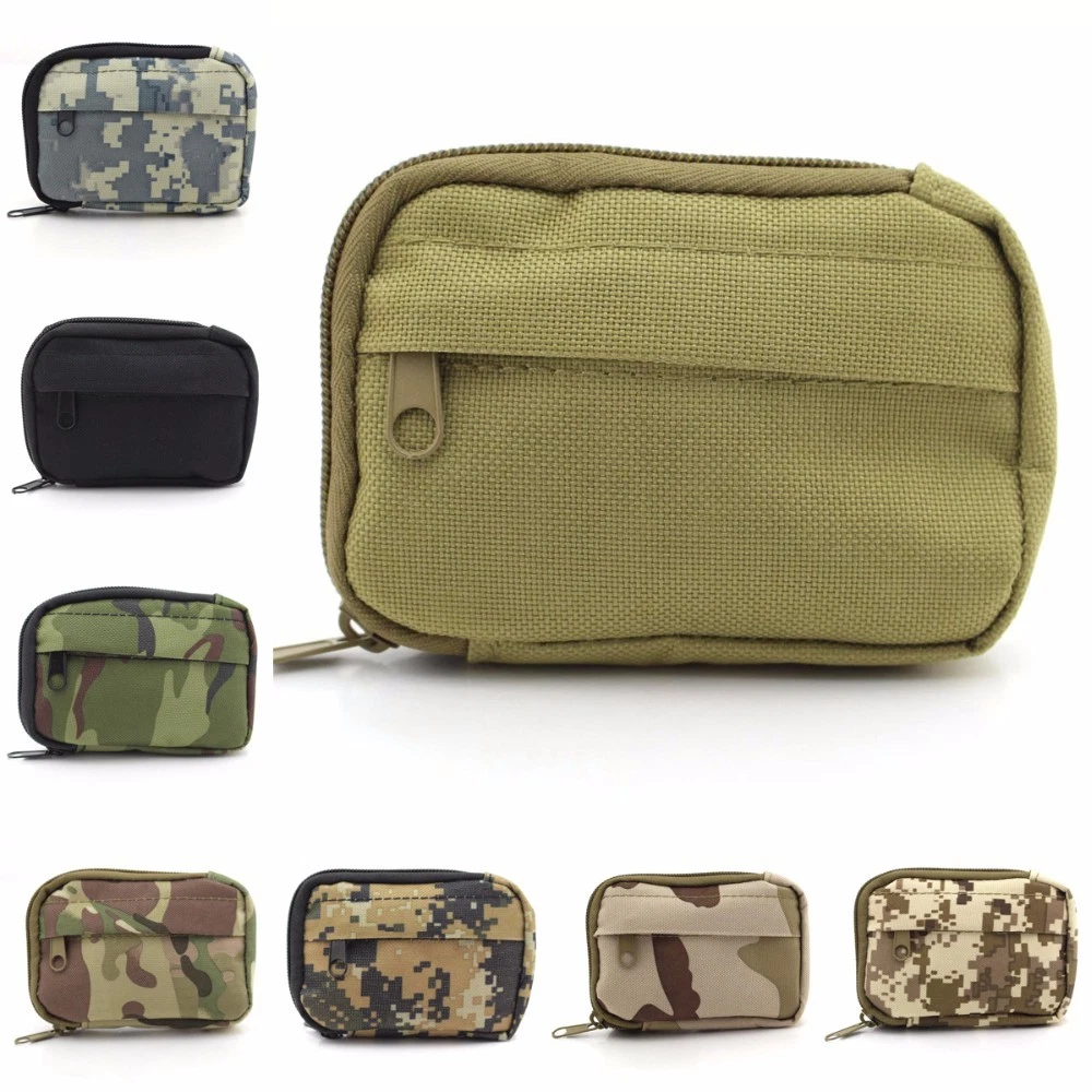 Pochette gadget universelle randonnée camping Molle petit portefeuille clé porte monnaie sacs - Image 1