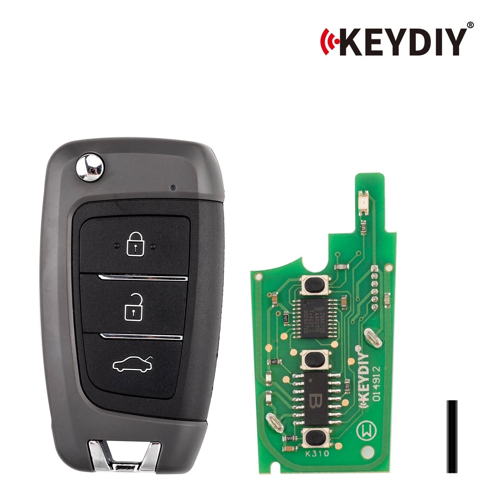 KEYDIY KD NB25-3 PCF Clé Télécommande Universelle Clapet 3 Boutons pour Style Hyundai - Image 2