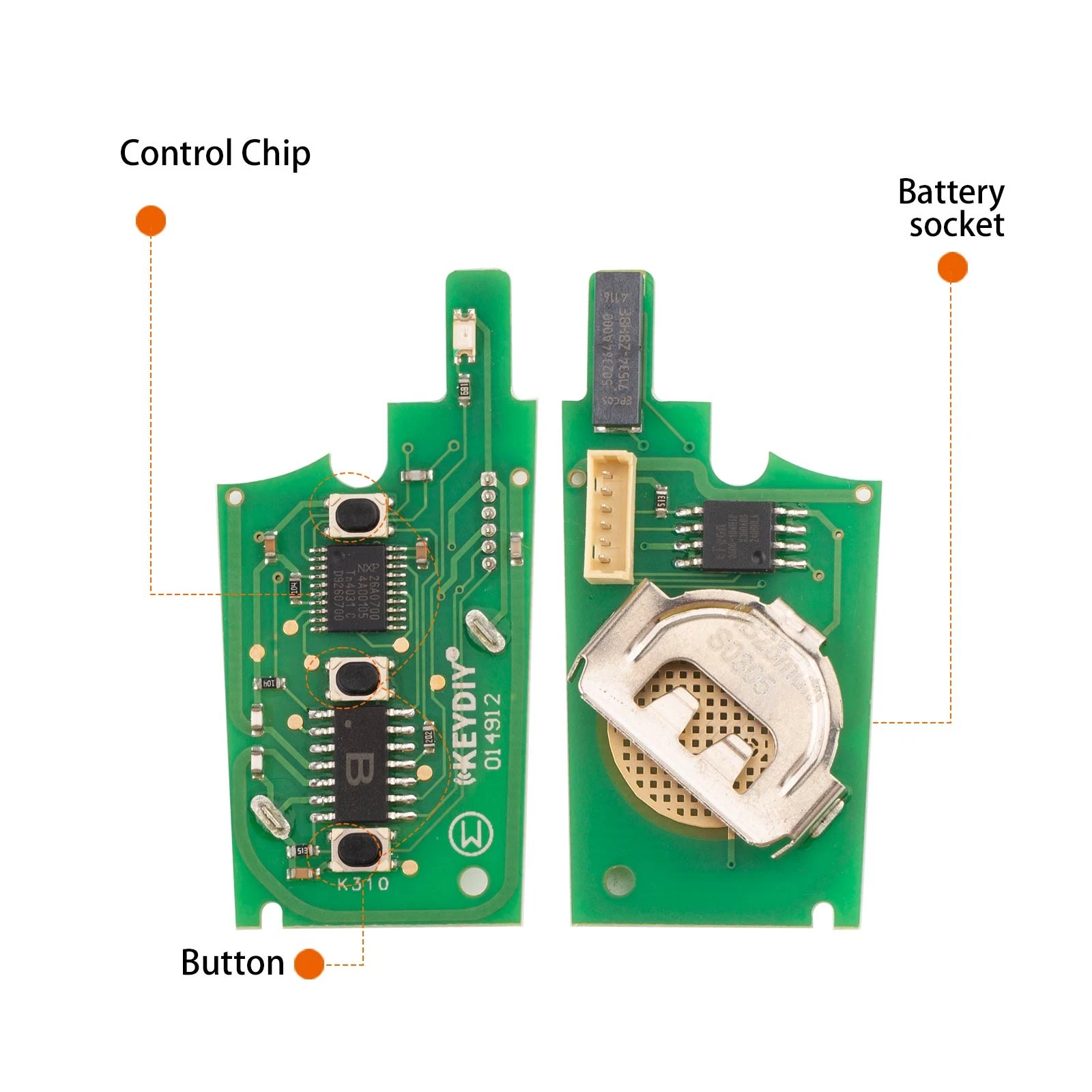 KEYDIY KD NB25-3 PCF Clé Télécommande Universelle Clapet 3 Boutons pour Style Hyundai - Image 4