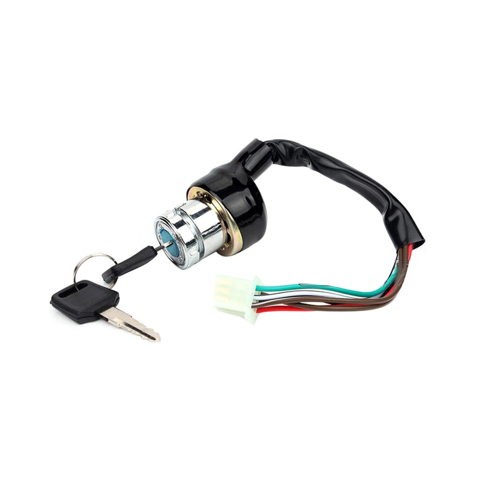 Universal Motorcycle 6 Wire Ignition Starter Off/On/On Switch Lock With Key F - Image 1