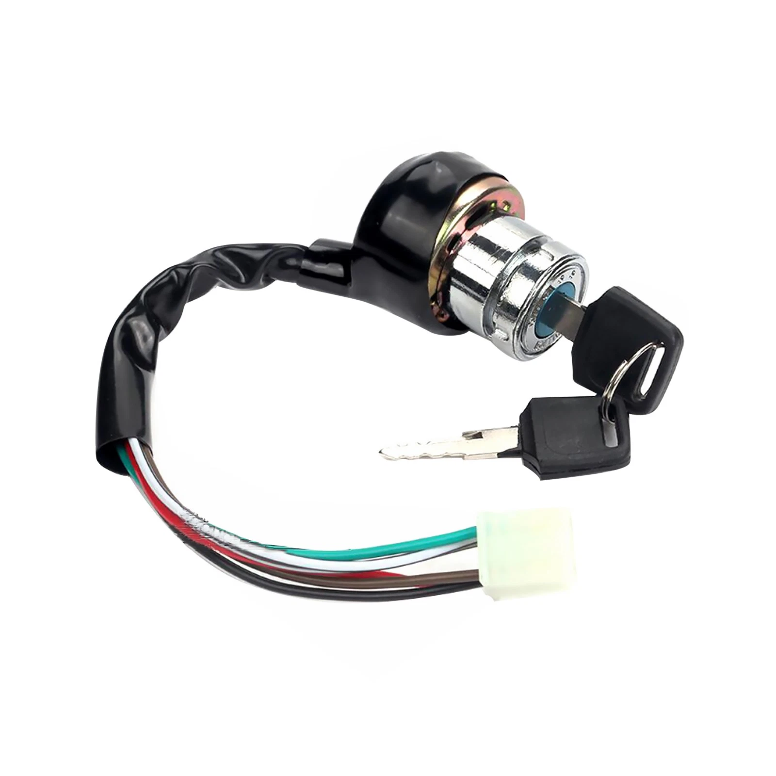 Universal Motorcycle 6 Wire Ignition Starter Off/On/On Switch Lock With Key F - Image 2