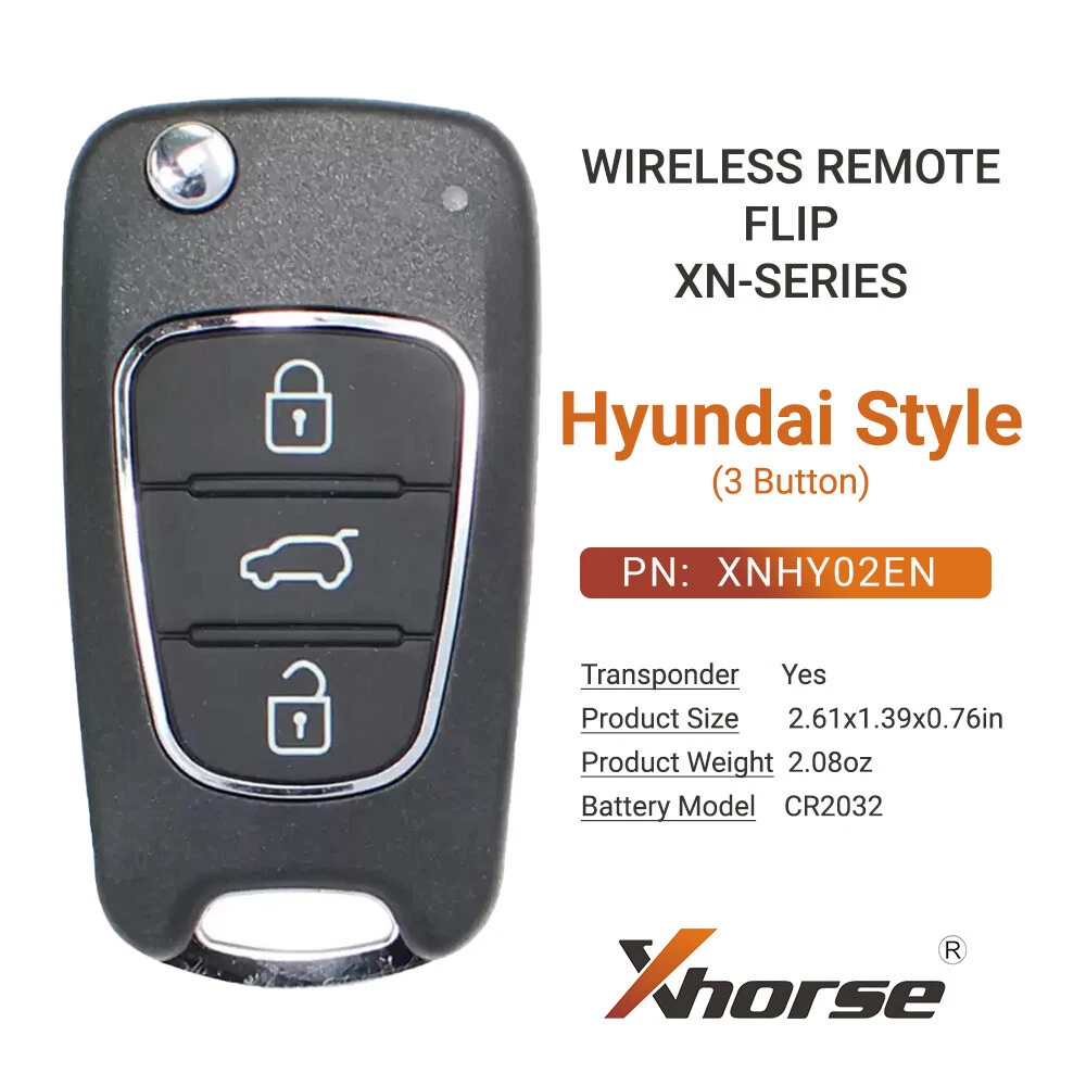 10X Xhorse Clé Télécommande Universelle à Clapet Sans Fil Style Hyundai 3 Boutons XNHY02EN - Image 3