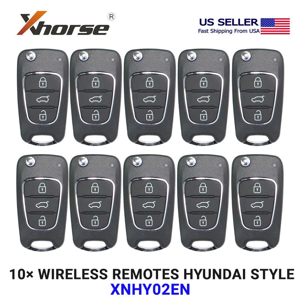 10X Xhorse Clé Télécommande Universelle à Clapet Sans Fil Style Hyundai 3 Boutons XNHY02EN - Image 1