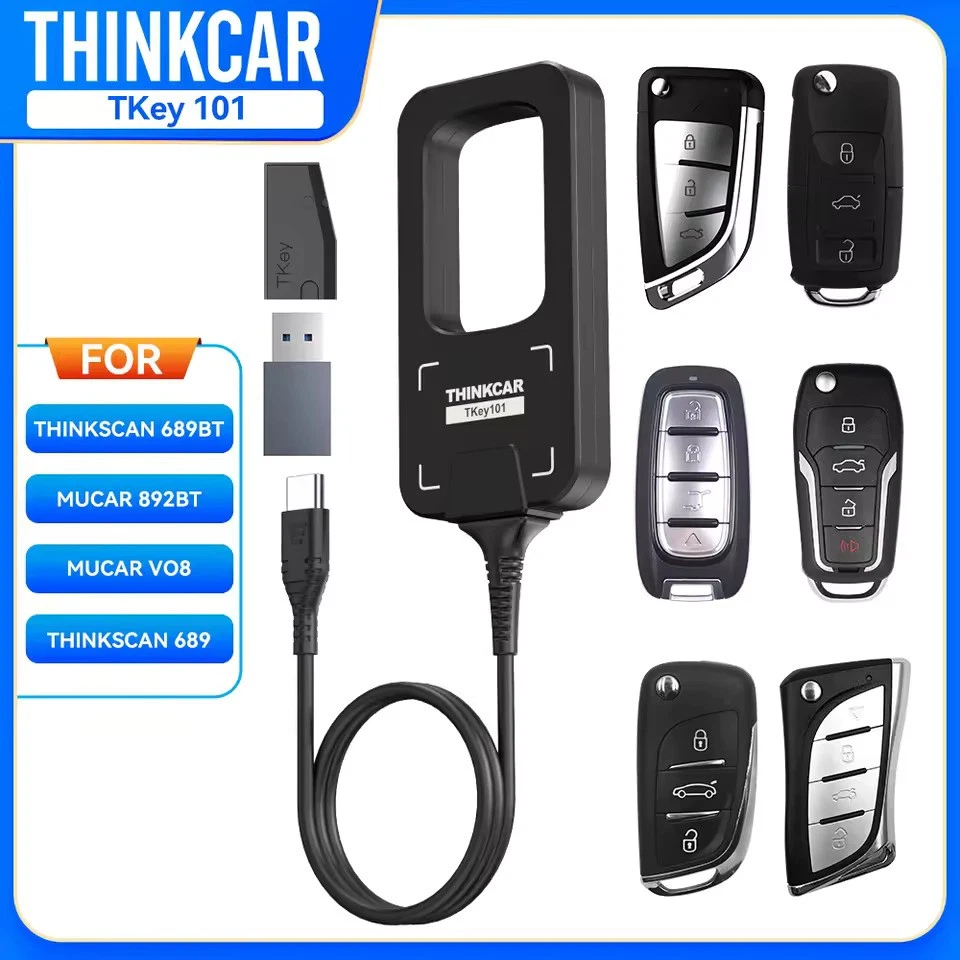 THINKCAR Porte-clés Voiture Programmeur TKEY 101 Équipement avec 6 Unités Télécommande Clés - Image 1