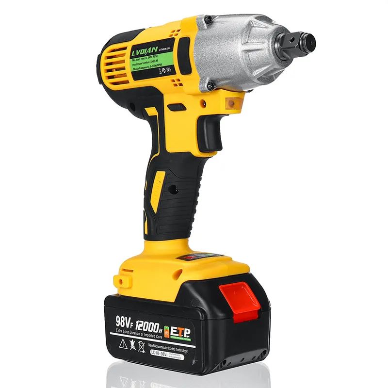 98VF 320Nm 12000mAh Cordless Electric Impact Wrench Drill Screwdriver 110-240V - Image 5