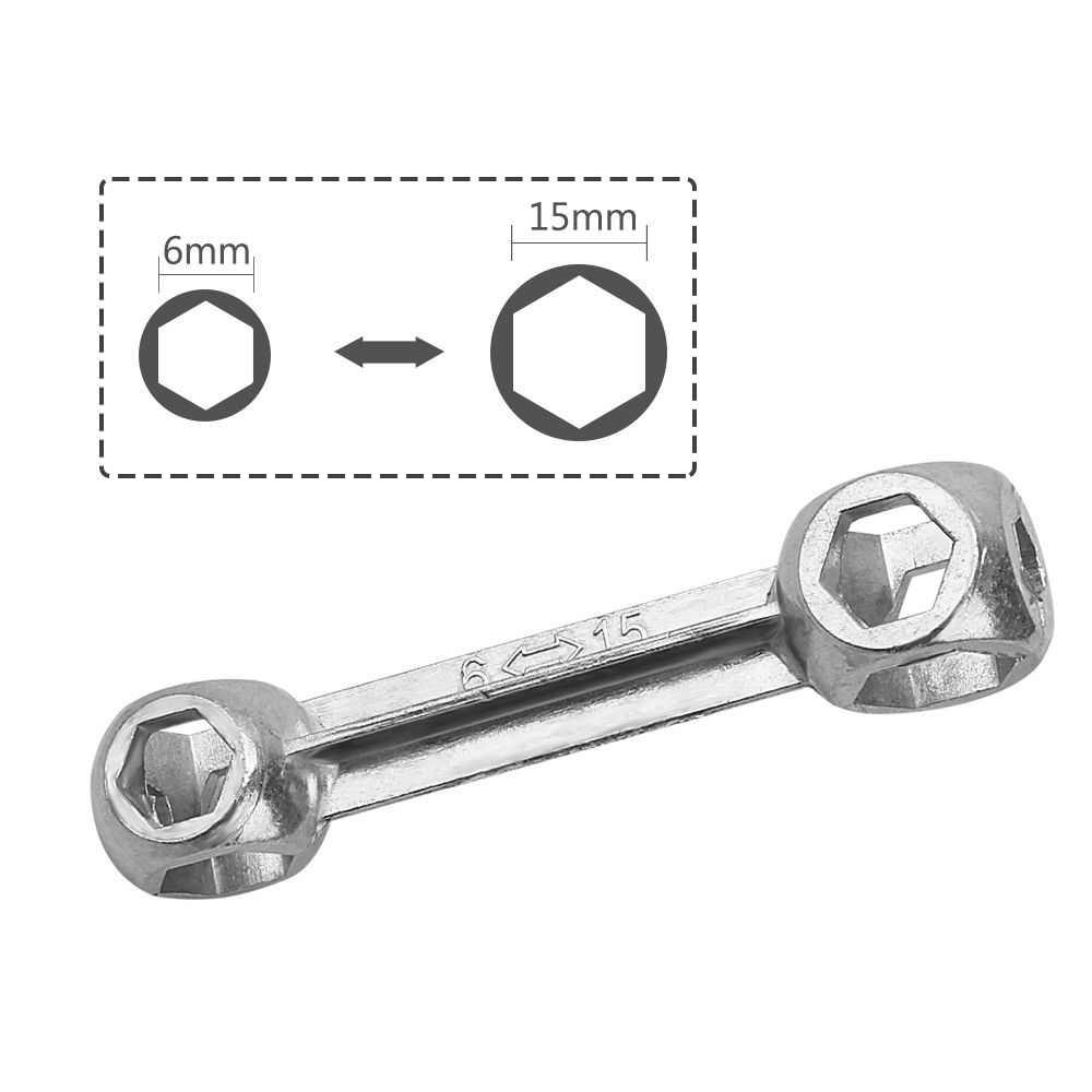 DIYWORK Bone Type Hex Wrench Cross Triangle 6/7/8/9/10/11/12/13/14/15mm Wrench Key Spanner For Train Electrical Elevator Valve - Image 2