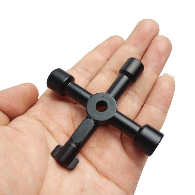 Multi-Function Key Wrenches - 4-in-1 Inner Triangular & Cross Valve Tool for Electric Control Cabinets and Shield Doors - Long Head Design - Image 1