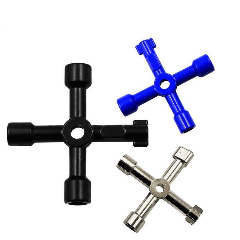 Multi-Function Key Wrenches - 4-in-1 Inner Triangular & Cross Valve Tool for Electric Control Cabinets and Shield Doors - Long Head Design - Image 2